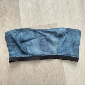 Urban Outfitters Blue Denim Tube Top
